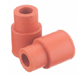 Rubber Stopper, Sleeve Style, Red Rubber, 13x20mm