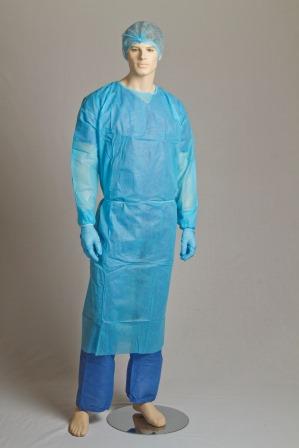 Labcoat, PP, Clinical Gown, Blue, One Size/100pk