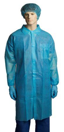 Labcoat, PP, No Pocket, Blue, XX-Large/100pk