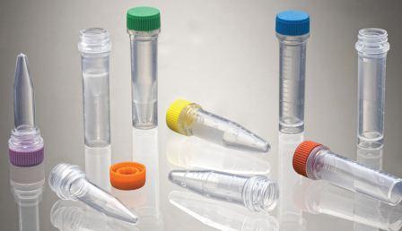 Microcentrifuge Tubes, Screw Caps, Free Standing, 
